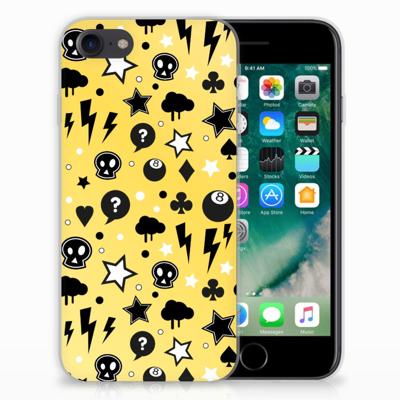 Silicone Back Case iPhone SE 2022 | SE 2020 | 8 | 7 Punk Geel Silicone Back Case iPhone SE 2022 | SE 2020 | 8 | 7 Punk Geel