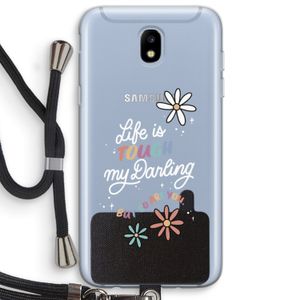 Tough Life: Samsung Galaxy J5 (2017) Transparant Hoesje met koord