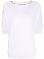 Fabiana Filippi t-shirt à ornements métalliques - Blanc - thumbnail