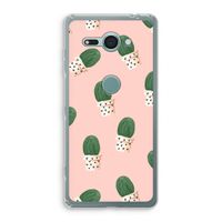 Cactusprint roze: Sony Xperia XZ2 Compact Transparant Hoesje Cactusprint roze: Sony Xperia XZ2 Compact Transparant Hoesje