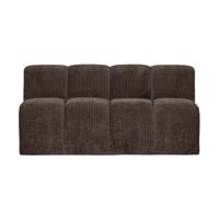 Woood Mojo eetkamerbank 164 cm met rugleuning rib Bruin