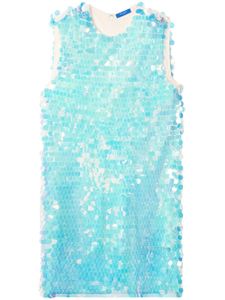 Nina Ricci robe à ornements en sequins - Bleu