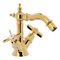 Bidetkraan Tres Clasic | Opbouw | Mengkraan | 2-knops | Vintage | 24k Goud glans