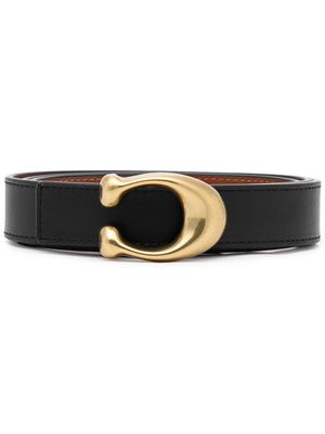 Coach ceinture à boucle Signature - Noir