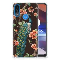 Motorola Moto E7/E7i Power | TPU Hoesje | Pauw met Bloemen