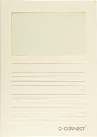 Q-CONNECT L-map met venster, 120 g/m², A4, pak van 100 stuks, lichtgeel