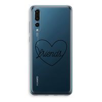 Friends heart black: Huawei P20 Pro Transparant Hoesje