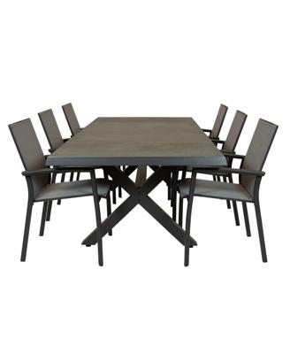 Qopps Bilby tuintafel met Tampa stapelbare tuinstoel