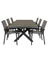 Qopps Bilby tuintafel met Tampa stapelbare tuinstoel