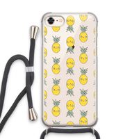 Ananas: iPhone 8 Transparant Hoesje met koord