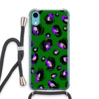 Green Cheetah: iPhone XR Transparant Hoesje met koord