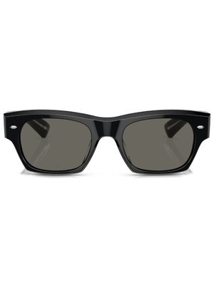 Oliver Peoples lunettes de soleil Kasdan à monture rectangulaire - Noir