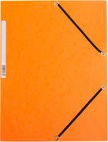 Q-CONNECT elastomap, A4, 3 kleppen en elastieken, karton, oranje