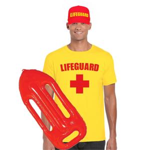 Lifeguard / strandwacht verkleed set heren - 3-delig - maat L - Carnaval verkleedaccessoires