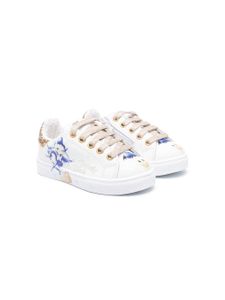 Monnalisa x Donald Duck baskets en cuir - Blanc