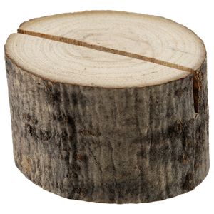 Naamkaart/plaatskaart houders - boomschijf - Bruiloft - 2x stuks - 4 cm - hout