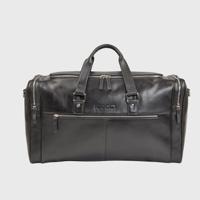 NEGOTIA Alpha Leren Duffel Bag Weekendtas Reistas Zwart