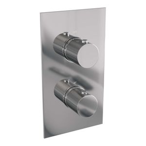 Regendoucheset Inbouw Brauer Chrome Carving Thermostatisch 30cm met 3-Weg Omstelling, Wandarm en Staaf Handdouche Chroom