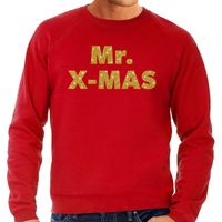 Foute kerstborrel trui / kersttrui Mr. x-mas goud / rood heren 2XL (56)  -