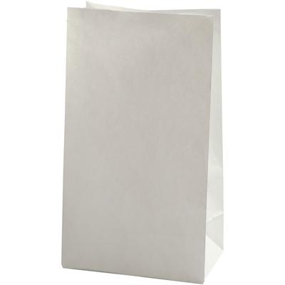 Creativ Company Papieren zakken, h: 27 cm, afm 9x15 cm, 46 gr, wit, 100 stuk/ 1 doos