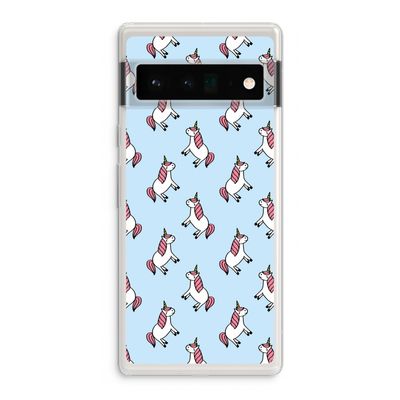 Eenhoorns overal: Google Pixel 6 Pro Transparant Hoesje