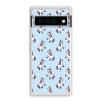Eenhoorns overal: Google Pixel 6 Pro Transparant Hoesje