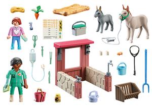 PLAYMOBIL Country - Boerderij dierenarts met de ezels Constructiespeelgoed