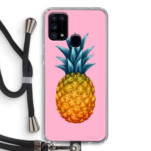 Grote ananas: Samsung Galaxy M31 Transparant Hoesje met koord