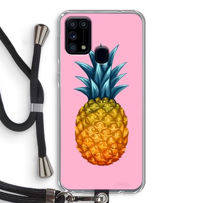 Grote ananas: Samsung Galaxy M31 Transparant Hoesje met koord