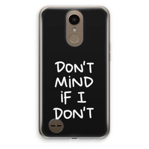 Don't Mind: LG K10 (2017) Transparant Hoesje