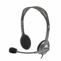 Hoofdtelefoon met microfoon Logitech LGT-H110 Grijs