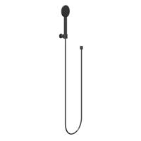IVY Handdoucheset - rond - satin spray - met verstelbare wandsteun - doucheslang 150cm - staafmodel - 120 cm - Zwart chroom PVD 6901107