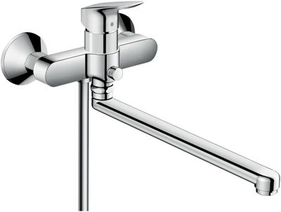 Hansgrohe Logis ééngreeps badmengkraan met extra lange uitloop, chroom