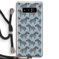Zebra: Samsung Galaxy Note 8 Transparant Hoesje met koord