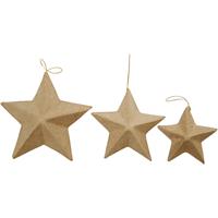 Creativ Company Sterren, d 7,5+10+12,5 cm, 6 stuk/ 1 doos