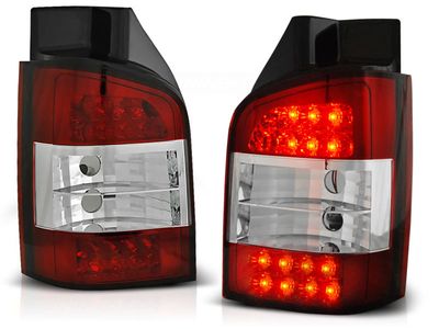 Tuning-Tec Achterlichten voor VW T5 04 03-09 ROOD HELDER LED Tuning-Tec Achterlichten voor VW T5 04 03-09 ROOD HELDER LED
