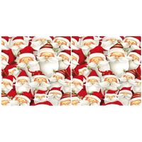 40x Kerstman servetten 33 x 33 cm