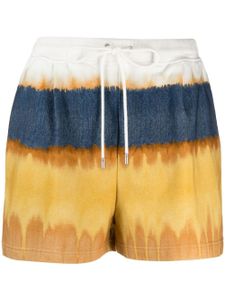 Alberta Ferretti short de jogging à motif tie dye - Bleu