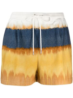 Alberta Ferretti short de jogging à motif tie dye - Bleu