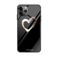Voor iPhone 11 kleurrijke geschilderde glazen kast (zwarte liefde)