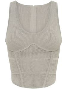 Dion Lee haut en crochet façon corset - Gris