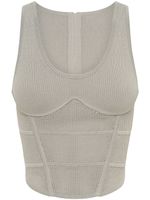 Dion Lee haut en crochet façon corset - Gris Dion Lee haut en crochet façon corset - Gris