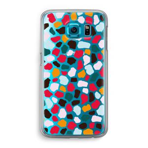 Colored Giraffe: Samsung Galaxy S6 Transparant Hoesje