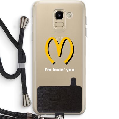 I'm lovin' you: Samsung Galaxy J6 (2018) Transparant Hoesje met koord