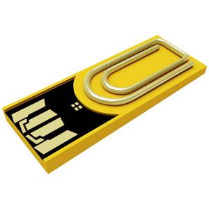 Xlyne clip/me TRUE DOCUMENT USB-stick Bulk 8 GB Geel CA08LY002 USB-A 2.0