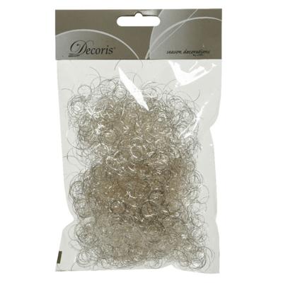 Decoris engelenhaar - 6x zakjes - zilver - synthetisch haar - 2 x 13,5 x 20 cm - kerstboom decoratie
