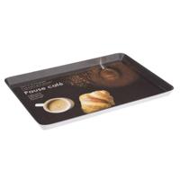 5Five Dienblad - print koffie - zwart - 30 x 22 cm - Serveerbladen - dienbladen - keuken
