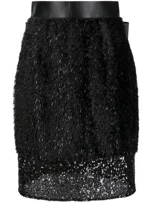 Undercover jupe crayon à design superposé - Noir