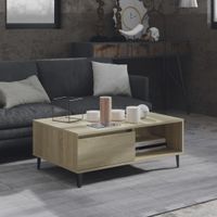 Salontafel 90x60x35 cm bewerkt hout sonoma eikenkleurig