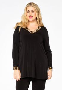 Yoek Tuniek flare/uni | Zwart | Maat 38/40